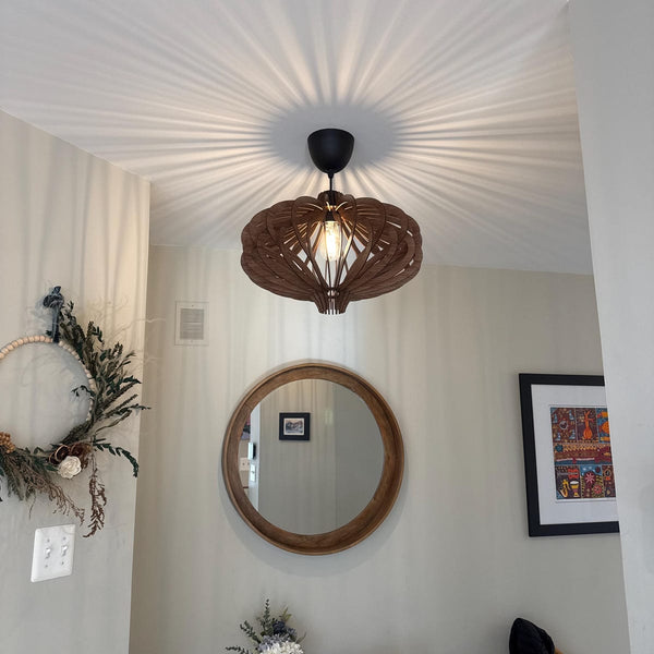 Customer photo of a Mastercraft Shop wooden pendant light