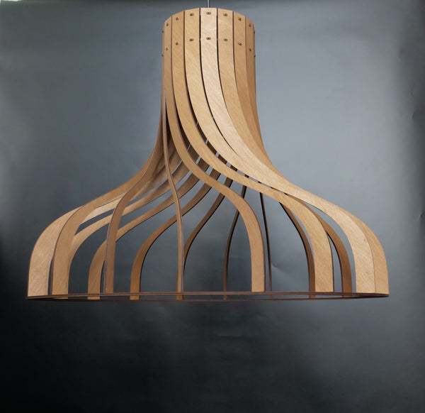 Tulip wooden pendant light – industrial design for the dining room – photo 3