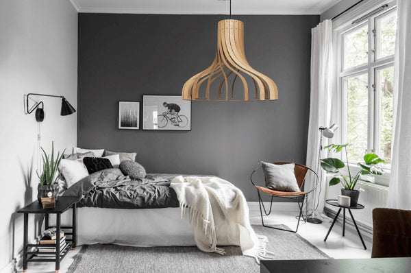 Tulip wooden pendant light – industrial design for the dining room – photo 2