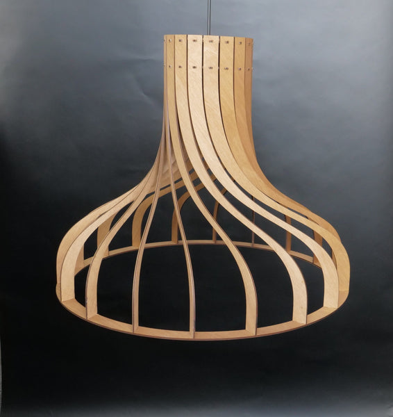 Tulip wooden pendant light – industrial design for the dining room – photo 4