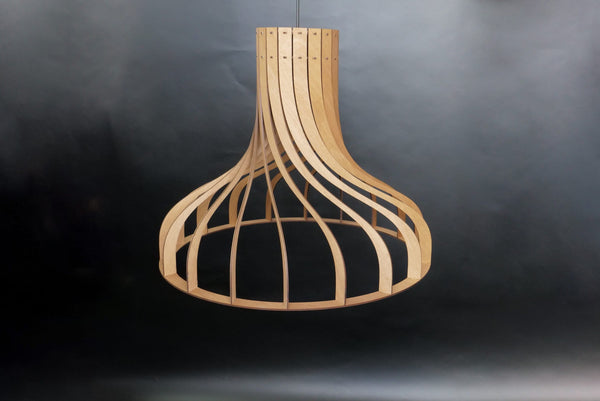 Tulip wooden pendant light – industrial design for the dining room