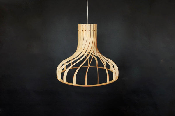 Tulip wooden pendant light – geometric design for the dining room – photo 5