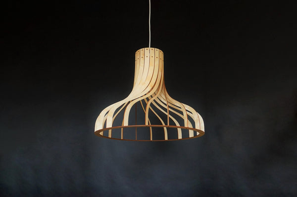 Tulip wooden pendant light – geometric design for the dining room – photo 2