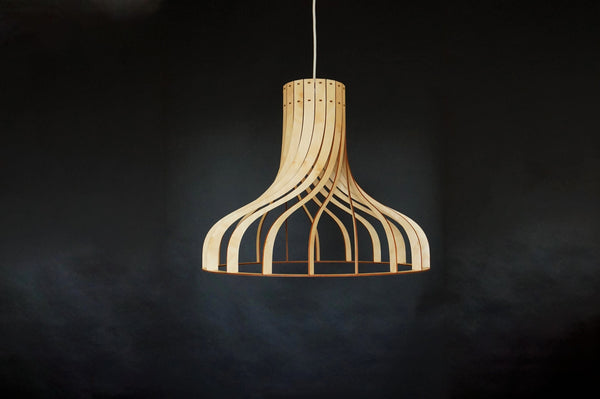 Tulip wooden pendant light – geometric design for the dining room – photo 4