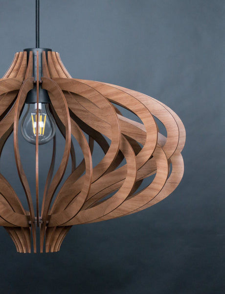 Medusa wooden pendant light – geometric and Scandinavian design for a kitchen island – photo 7
