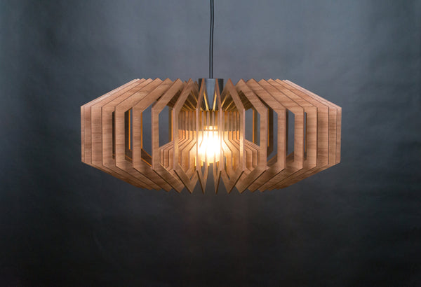 Hive 02 wooden pendant light – rustic and industrial design for the dining room – photo 4