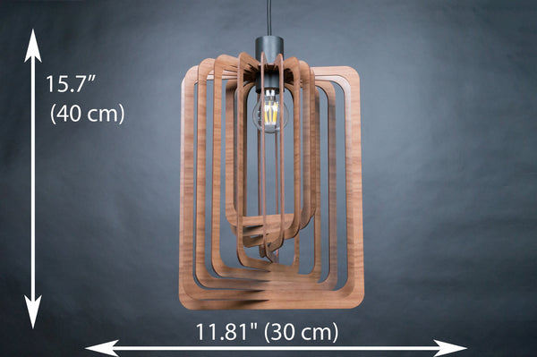 Frame 02 wooden pendant light – Scandinavian design for the dining room – photo 4