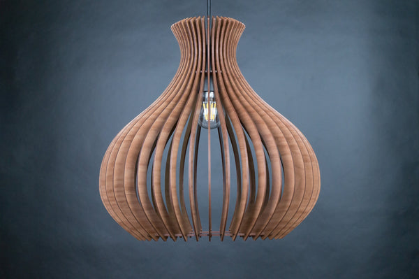 Lotus wooden pendant light – mid-century and Scandinavian design