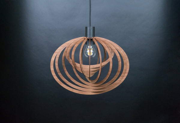 Orbit wooden pendant light – boho and rustic design for the dining room – photo 6