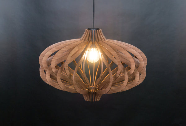 Medusa wooden pendant light – geometric and Scandinavian design for a kitchen island – photo 16