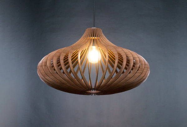 Teardrop wooden pendant light – Scandinavian design for the dining room – photo 12