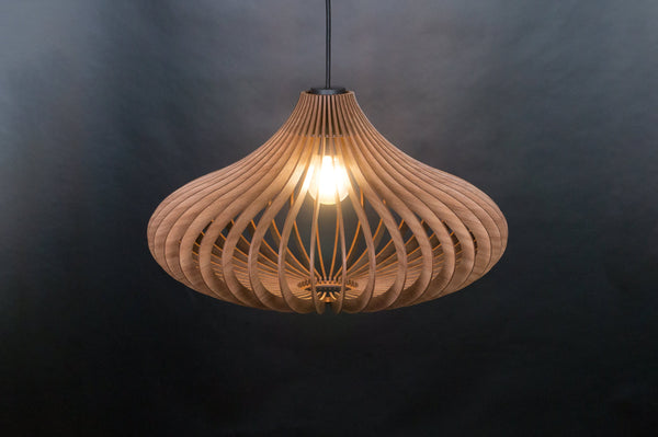 Teardrop wooden pendant light – Scandinavian design for the dining room – photo 10