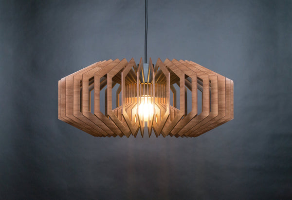 Hive 02 wooden pendant light – rustic and industrial design for the dining room – photo 3