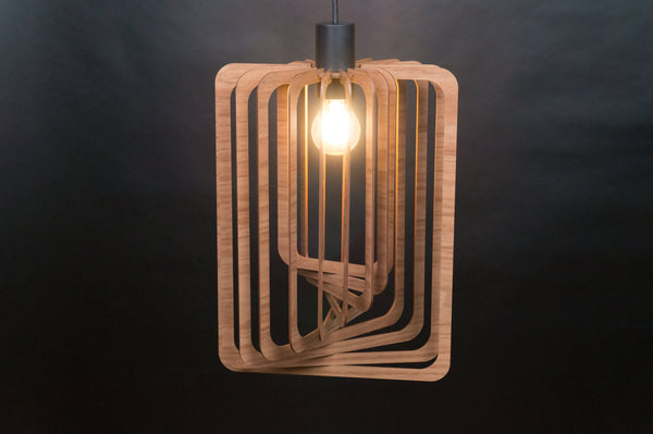Frame 02 wooden pendant light – Scandinavian design for the dining room – photo 9