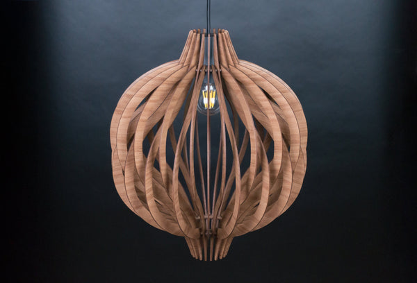 Globe wooden pendant light – Scandinavian design – photo 7