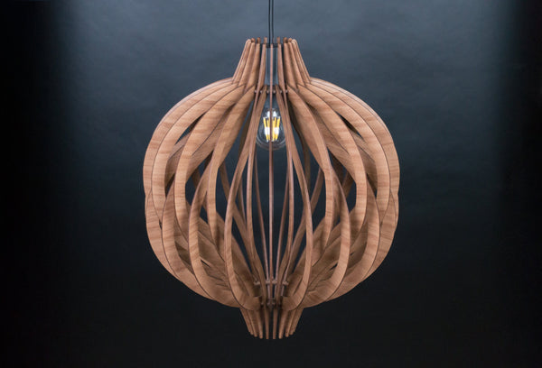 Globe wooden pendant light – Scandinavian design – photo 4