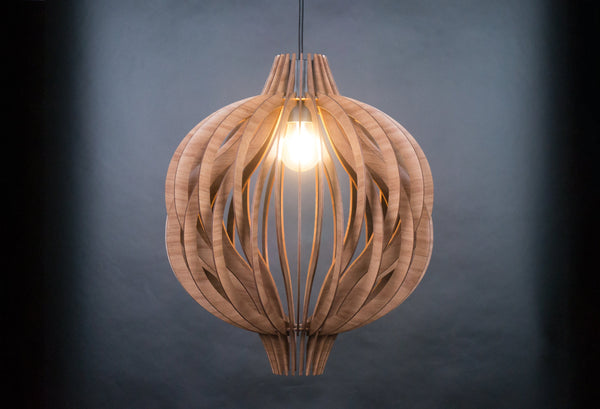 Globe wooden pendant light – Scandinavian design – photo 8