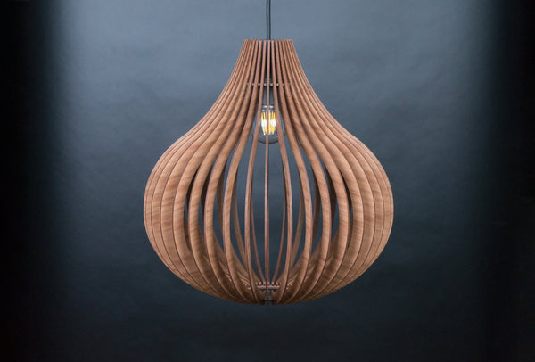 Bell wooden pendant light – Scandinavian design – photo 4