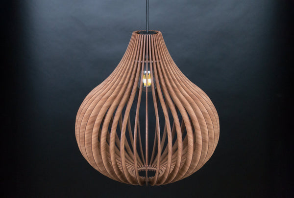 Bell wooden pendant light – Scandinavian design – photo 5