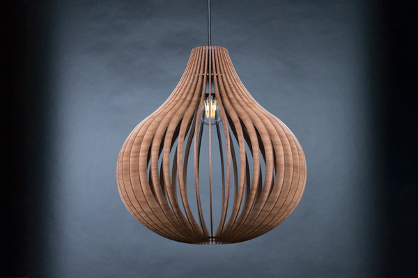 Bell wooden pendant light – Scandinavian design – photo 2