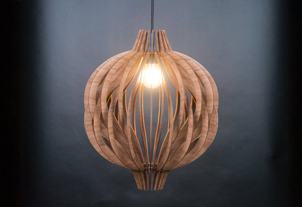 Globe wooden pendant light – Scandinavian design – photo 7