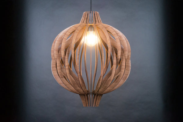 Globe wooden pendant light – Scandinavian design – photo 9