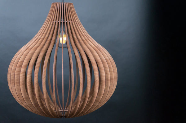 Bell wooden pendant light – Scandinavian design – photo 6