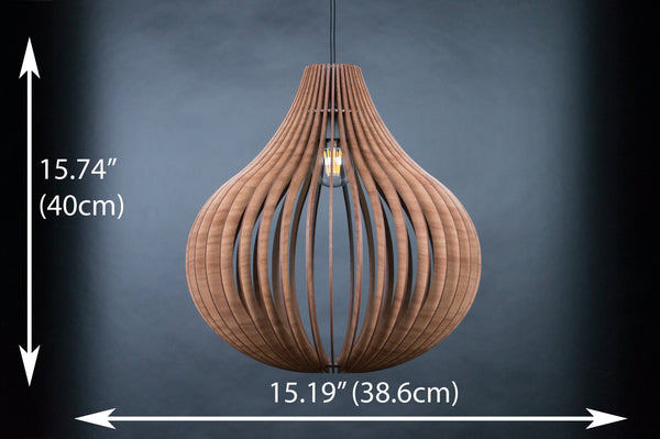 Bell wooden pendant light – Scandinavian design – photo 3
