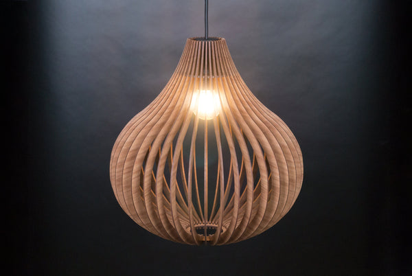 Bell wooden pendant light – Scandinavian design – photo 9