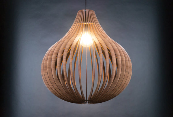 Bell wooden pendant light – Scandinavian design – photo 7