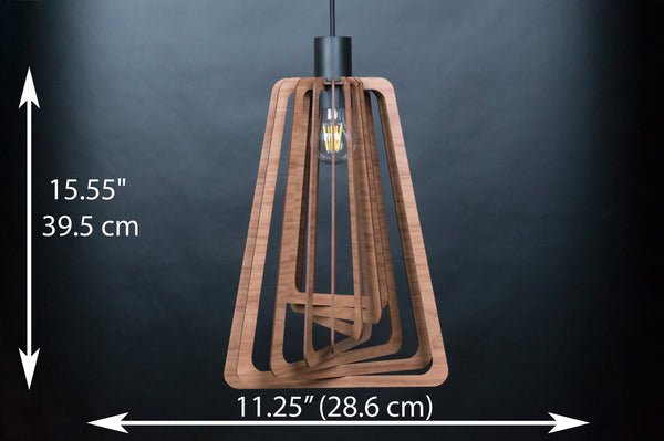 Frame 01 wooden pendant light – Scandinavian design – photo 2