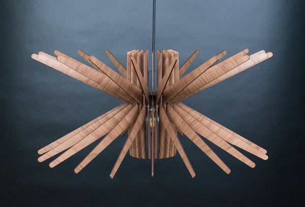 Starburst 02 wooden pendant light – modern design – photo 9