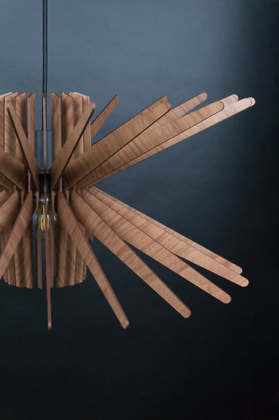 Starburst 02 wooden pendant light – modern design – photo 4