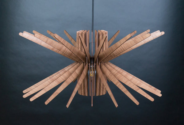 Starburst 02 wooden pendant light – modern design – photo 9