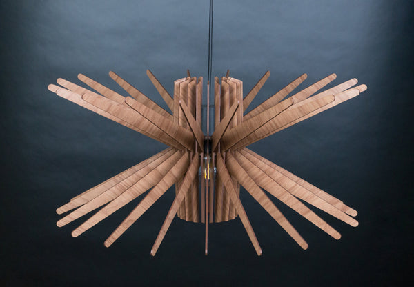 Starburst 02 wooden pendant light – modern design – photo 6