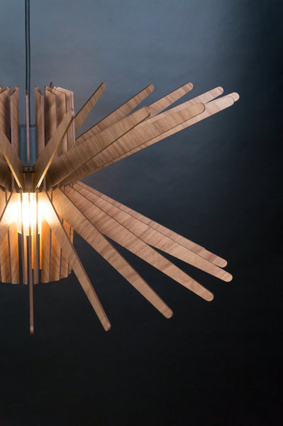 Starburst 02 wooden pendant light – modern design – photo 3