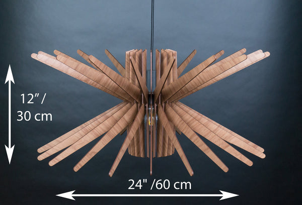 Starburst 02 wooden pendant light – modern design – photo 5