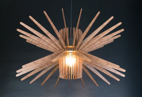 Starburst 02 wooden pendant light – modern design