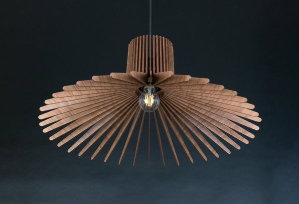Umbrella 06 wooden pendant light – Scandinavian and industrial design for the dining room