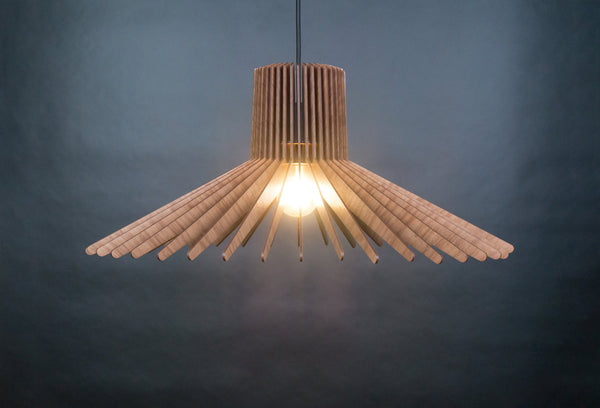 Umbrella 06 wooden pendant light – Scandinavian and industrial design for the dining room – photo 6