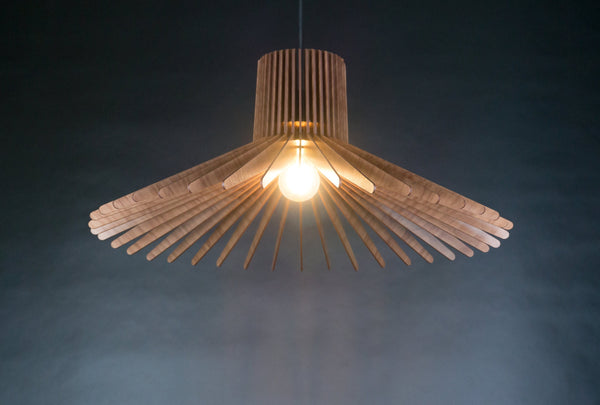 Umbrella 06 wooden pendant light – Scandinavian and industrial design for the dining room – photo 4