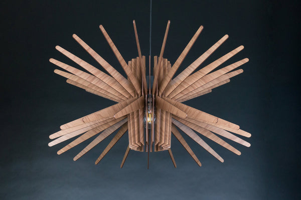 Starburst 02 wooden pendant light – modern design – photo 3