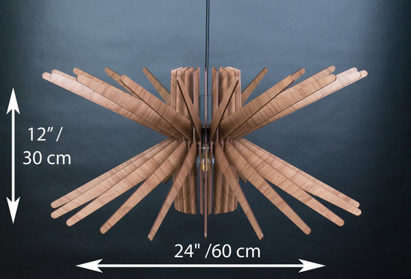 Starburst 02 wooden pendant light – modern design – photo 2