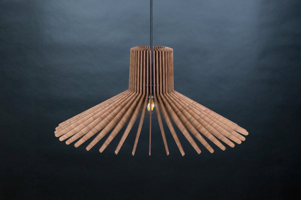 Umbrella 06 wooden pendant light – Scandinavian and industrial design for the dining room – photo 9