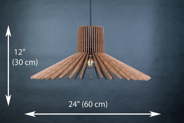 Umbrella 06 wooden pendant light – Scandinavian and industrial design for the dining room – photo 3