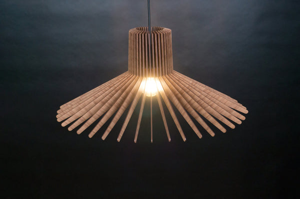 Umbrella 05 wooden pendant light – geometric and industrial design for the dining room – photo 5
