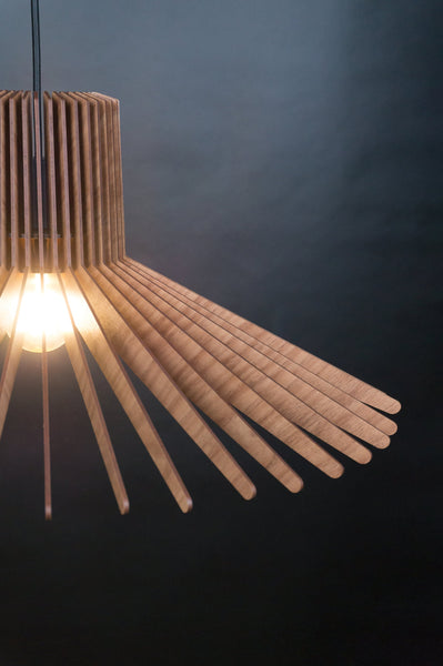 Umbrella 05 wooden pendant light – geometric and industrial design for the dining room – photo 3