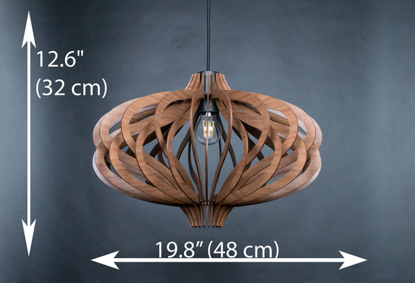 Medusa wooden pendant light – geometric and mid-century design for the dining room – photo 15