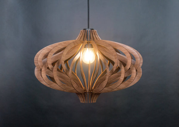 Medusa wooden pendant light – geometric and mid-century design for the dining room – photo 10