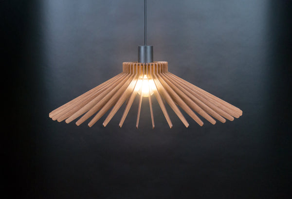 Umbrella 01 wooden pendant light – geometric design for the living room – photo 7